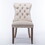 Nikki Collection Modern, High-end Tufted Solid Wood Contemporary Velvet Upholstered Dining Chair with Wood Legs Nailhead Trim 2-pcs Set,Beige, SW2001BG W114381116