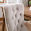 Nikki Collection Modern, High-end Tufted Solid Wood Contemporary Velvet Upholstered Dining Chair with Wood Legs Nailhead Trim 2-pcs Set,Beige, SW2001BG W114381116