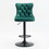 Swivel Velvet Barstools Adjusatble Seat Height from 25-33 inch,17.7inch base, Modern Upholstered Bar Stools with Backs Comfortable Tufted for Home Pub and Kitchen Island,Green,Set of 2,SW1812GN