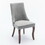 Rayon Cloth Flocking Linen Dining Chairs Channel Kitchen Dinner Chair Comfy Fabric Upholstered Accent Chair for Dining Room with Curved Solid Wood Legs,Set of 2 (Gray), SW1847GY W1143P151493