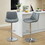 W1143P168319 Gray+PU Leather+Dining Room+Modern+Bar Stools