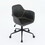Mid-Century Modern Office Chair,Rolling Swivel Height Adjustable Ergonomic Chair with Frame/Arms,Back Support Home Desk Chair for Living Room,Studying (Black) W1143P173516