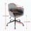 Mid-Century Modern Office Chair,Rolling Swivel Height Adjustable Ergonomic Chair with Frame/Arms,Back Support Home Desk Chair for Living Room,Studying (Black) W1143P173516