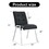 Grid armless high backrest dining chair, electroplated metal legs, black 2-piece set, office chair. Suitable for restaurants, living rooms, kitchens, and offices. W1151107074