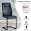 Artificial leather cushioned seats, dining chairs. Dining Room - Living Room Chair. Soft padded chair with metal legs, suitable for kitchen, bedroom, dining room, set of 6 (black+PU) W1151112856