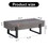 A rustic gray wood grain MDF coffee table with black metal legs - an elegant space in natural wood tones W1151132017