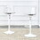 Modern minimalist bar chairs and bar stools. Can rotate 360 &#176; and adjust lifting. PET backrest and leather seats. Set of 2. Suitable for bars, restaurants, and front desk cashiers. W1151135513