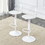 Modern minimalist bar chairs and bar stools. Can rotate 360 &#176; and adjust lifting. PET backrest and leather seats. Set of 2. Suitable for bars, restaurants, and front desk cashiers. W1151135513