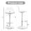 Modern minimalist bar chairs and bar stools. Can rotate 360 &#176; and adjust lifting. PET backrest and leather seats. Set of 2. Suitable for bars, restaurants, and front desk cashiers. W1151135513