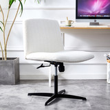 Faux Fur Velvet Material. Home Computer Chair Office Chair Adjustable 360 °Swivel Cushion Chair with Black Foot Swivel Chair Makeup Chair Study Desk Chair. No Wheels W115151575