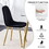 Dining Chairs Set of 4, Modern Mid-Century Style Dining Kitchen Room Upholstered Side Chairs,Accent Chairs spoon shaped with Soft Velvet Fabric Cover Cushion Seat and Golden Metal Legs.B0501A