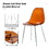 Modern simple golden brown dining chair plastic chair armless crystal chair Nordic creative makeup stool negotiation chair 6-piece set silver metal leg tw-1200 W1151P143522