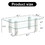 Modern minimalist double layered transparent tempered glass coffee table and coffee table, paired with white MDF decorative columns. Computer desk. Game table. CT-X02 W1151P149103