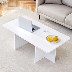 A modern and practical white coffee table. The coffee table is made of medium density fiberboard material, Suitable for living room, bedroom, and study. CT-2O
