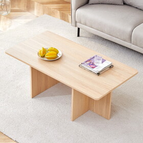 A modern and practical wood colored coffee table. The coffee table is made of medium density fiberboard material and is suitable for living rooms, bedrooms, and study rooms. CT-2O