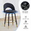 Modern PU comfortable upholstered bar chair with smooth and beautiful metal legs for dining room, kitchen, terrace and guest office chair . W1151P153939