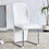 Set of 4 dining chairs, white dining chair set, PU material high backrest seats and sturdy leg chairs, suitable for restaurants, kitchens, living rooms W1151P154019