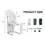 Set of 4 dining chairs, white dining chair set, PU material high backrest seats and sturdy leg chairs, suitable for restaurants, kitchens, living rooms W1151P154019