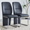 A set of 4 dining chairs, black dining chair set, PU material high backrest seats and sturdy leg chairs, suitable for restaurants, kitchens, and living rooms W1151P154020