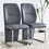 A set of 4 dining chairs, gray dining chair set, PU material patterned high backrest seats and sturdy leg chairs, suitable for restaurants, kitchens, and living rooms. W1151P154024