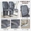 A set of 4 dining chairs, gray dining chair set, PU material patterned high backrest seats and sturdy leg chairs, suitable for restaurants, kitchens, and living rooms. W1151P154024