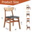 The stylish and durable solid wood dining chair, small curved back, PU cushion, and beautiful shape match perfectly with any room and everyday use W1151P154588