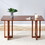 Chinese country retro solid wood dining table, simple modern imitation rattan dining table, wooden dining table, desk. Suitable for dining room, living room, office W1151P154595