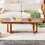 Chinese style log wind Imitation rattan Walnut color tea table rectangular solid wood coffee low table small family living room tea table .W115191497 W1151P154605