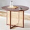 Chinese countryside retro solid wood round table, simple modern imitation rattan table, wooden table, desk. Suitable for dining room, living room, office W1151P154828