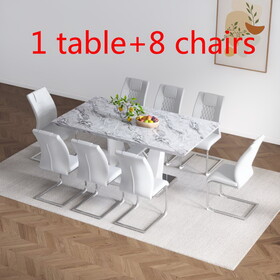 one table and eight chairs,style table and chair set, suitable for restaurants and kitchens F-VV C-001
