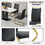 1 table and 4 chairs. simple and luxurious white imitation marble rectangular dining table and desk with 4 black PU gold plated leg chairs 63" x 35.4" x 30" W1151S00449