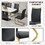 1 table and 4 chairs. simple and luxurious black imitation marble rectangular dining table and desk with 4 black PU gold plated leg chairs 63" x 35.4" x 30" W1151S00453
