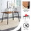 Modern minimalist style rectangular tea brown glass dining table, tempered glass tabletop and black metal legs, suitable for kitchen, dining room, and living room, 51 "* 31.5" * 29.5" 1123