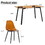 Table and chair set.Dark brown tempered glass tabletop, black metal legs, dining table, work desk,dark brown transparent dining chair. Suitable for dining room, is a good choice for families.