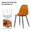 Table and chair set.Dark brown tempered glass tabletop, black metal legs, dining table, work desk,dark brown transparent dining chair. Suitable for dining room, is a good choice for families.