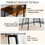 Table and chair set.Dark brown tempered glass tabletop, black metal legs, dining table, work desk,dark brown transparent dining chair. Suitable for dining room, is a good choice for families.