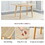 Wood colored MDF desktop with rubber wooden legs, foldable computer desk, foldable office desk, solid wood dining chair with small curved back and PU cushion, ZD-1545 DX-2361 W1151S01307