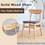 Wood colored MDF desktop with rubber wooden legs, foldable computer desk, foldable office desk, solid wood dining chair with small curved back and PU cushion, ZD-1545 DX-2361 W1151S01307