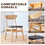 Wood colored MDF desktop with rubber wooden legs, foldable computer desk, foldable office desk, solid wood dining chair with small curved back and PU cushion, ZD-1545 DX-2361 W1151S01307