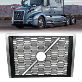 Front Hood Radiator Grille Grill Fit for 2018+ Volvo VNL Semi Trucks with Bug Screen (TR450) W1155P332797