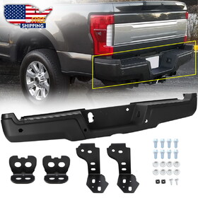 Rear Step Bumper W/ Sensor Hole Fit 08-2016 Ford F-250 F350 F450 Super Duty