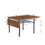 Folding Dining Table, 1.2 inches thick table top, for Dining Room, Living Room, Rustic Brown, 63.2" L x 35.5" W x 30.5" H. W1162104704