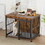 Furniture dog crate sliding iron door dog crate with mat. (Rustic Brown,43.7"W x 30"D x 33.7"H). W1162121385