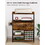 Craft Organization and Storage Cabinet Compatible with Cricut Machines, Crafting Cabinet with Drawer & 25 Vinyl Roll Holder, Craft Table Desk Workstation for Craft Room Home.Rustic Brown.