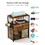 Craft Organization and Storage Cabinet Compatible with Cricut Machines, Crafting Cabinet with Drawer & 25 Vinyl Roll Holder, Craft Table Desk Workstation for Craft Room Home.Rustic Brown.