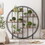 Round 5-Tier Metal Plant Stand bookcase storage rack, Indoor Living Room Terrace Garden Balcony Display Stand. Rustic Brown, 67" W x 11.8" D x 67" H. W116290852