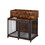 Furniture type dog cage iron frame door with cabinet, top can be opened and closed. Rustic Brown, 43.7" W x 29.9" D x 42.2" H W116291732