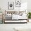 Daybed, sofa bed metal framed with trundle twin size, black, 77"L x 40.6" W x 14.5" H W116291734
