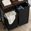 Laundry Basket, Laundry Hamper with Drawer, 2 Laundry Sorter, with 2 Bags, 1 Storage Rack, Rustic Brown, 28.15" L x 13" W x 35.8" H. W116294900