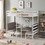 Twin over Twin Bunk Beds Can be Turn into Upper Bed and Down Desk, Cushion Sets are Free for Kids, Teens, Girls, Boys. White,79"L x 40.9"W x 79"H.